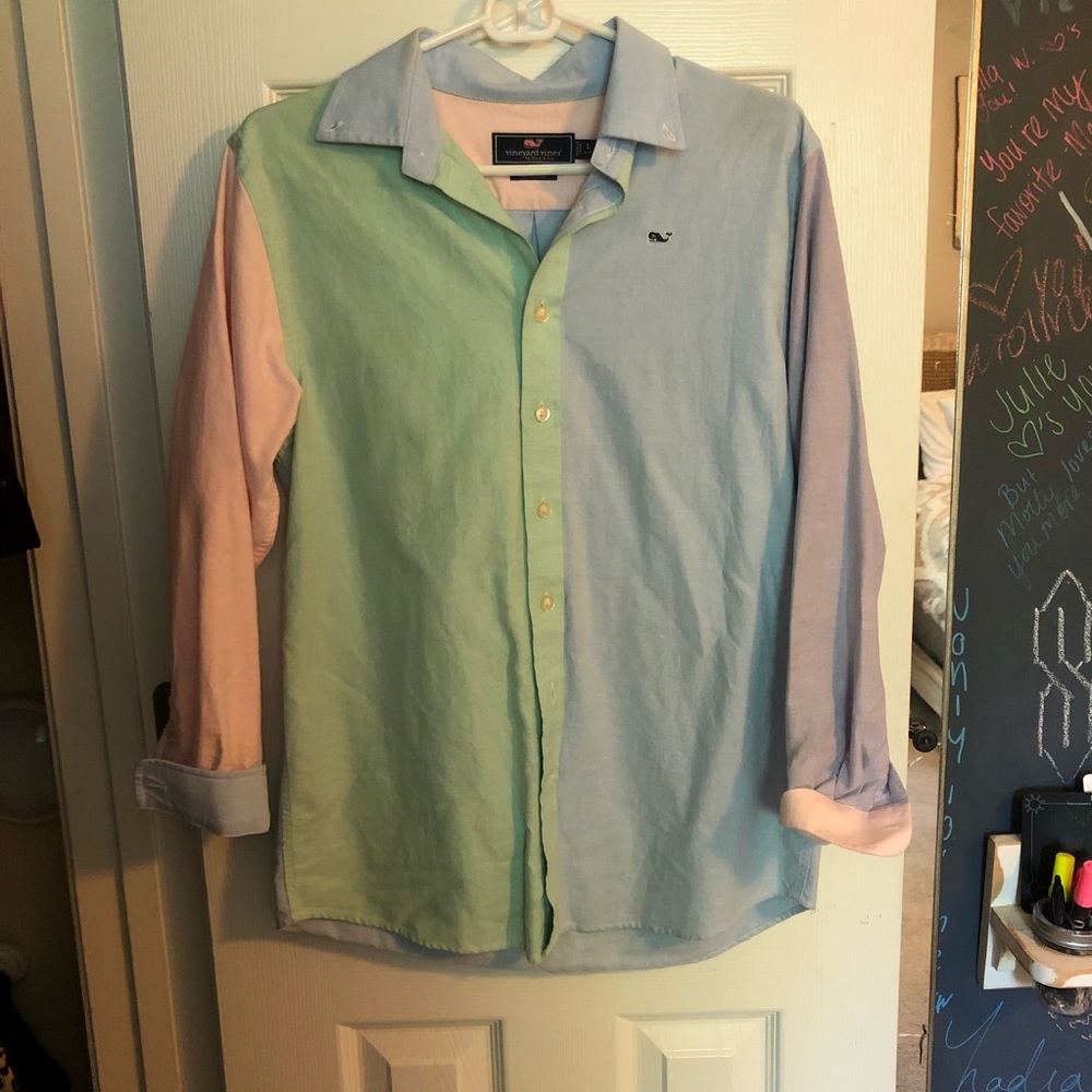 Vineyard Vines Colorblock Button down